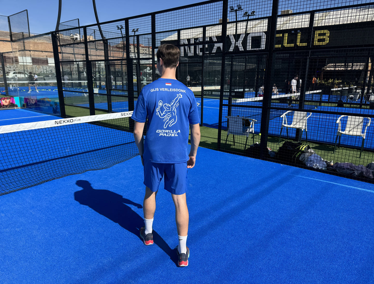Gorilla Padel Shirt Donker Blauw Wit - Kids