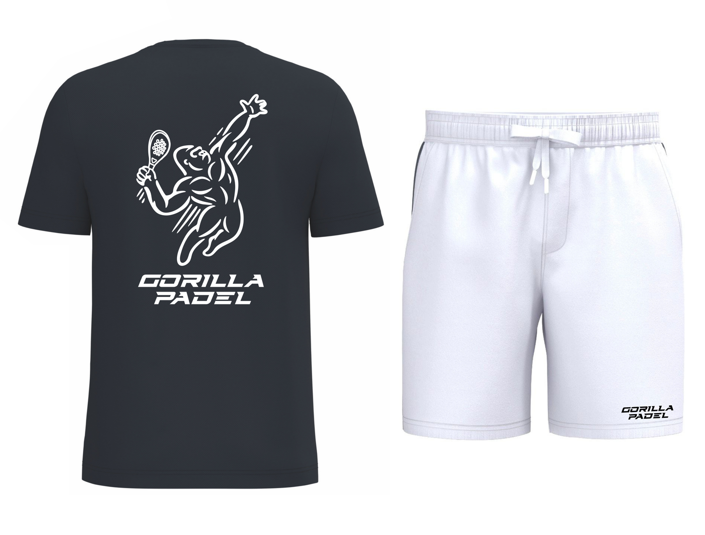 Gorilla Padel Set Marine Blauw Wit - Kids