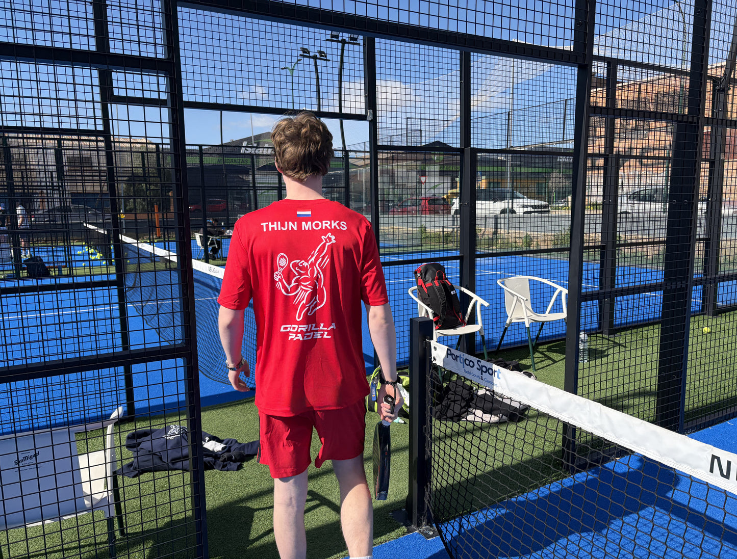 *EIGEN NAAM* Gorilla Padel Set Rood