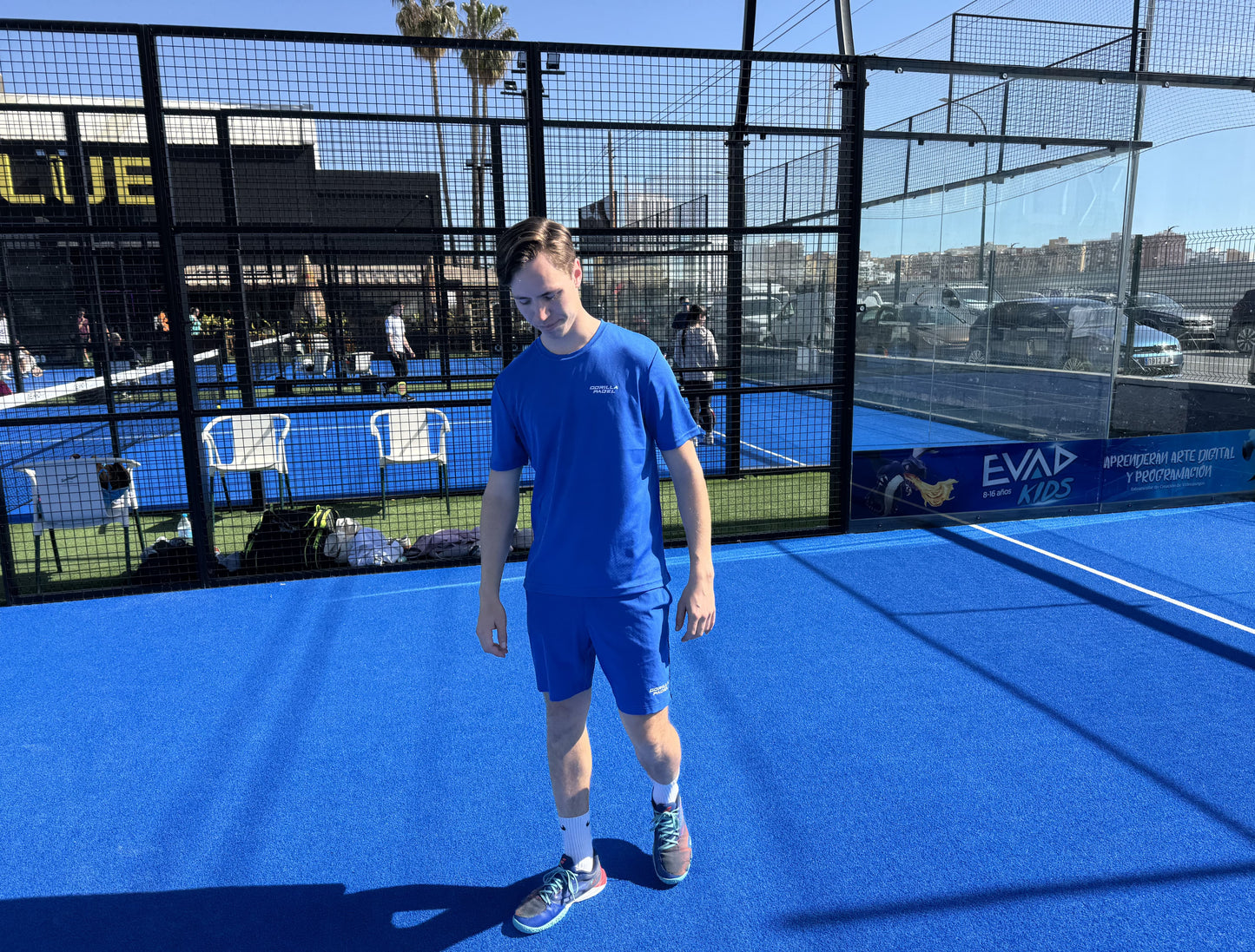 Gorilla Padel Shirt Donker Blauw Wit - Kids