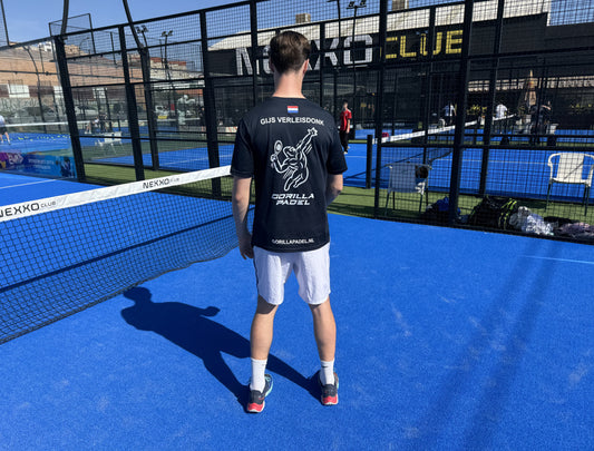 *EIGEN NAAM* Gorilla Padel Set Marine Blauw Wit - Kids