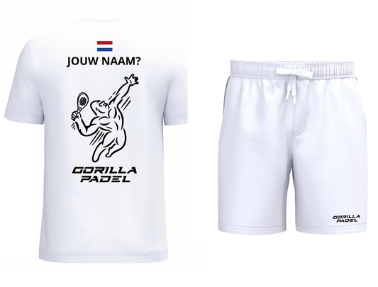 Gorilla Padel Set Wit Met Naam