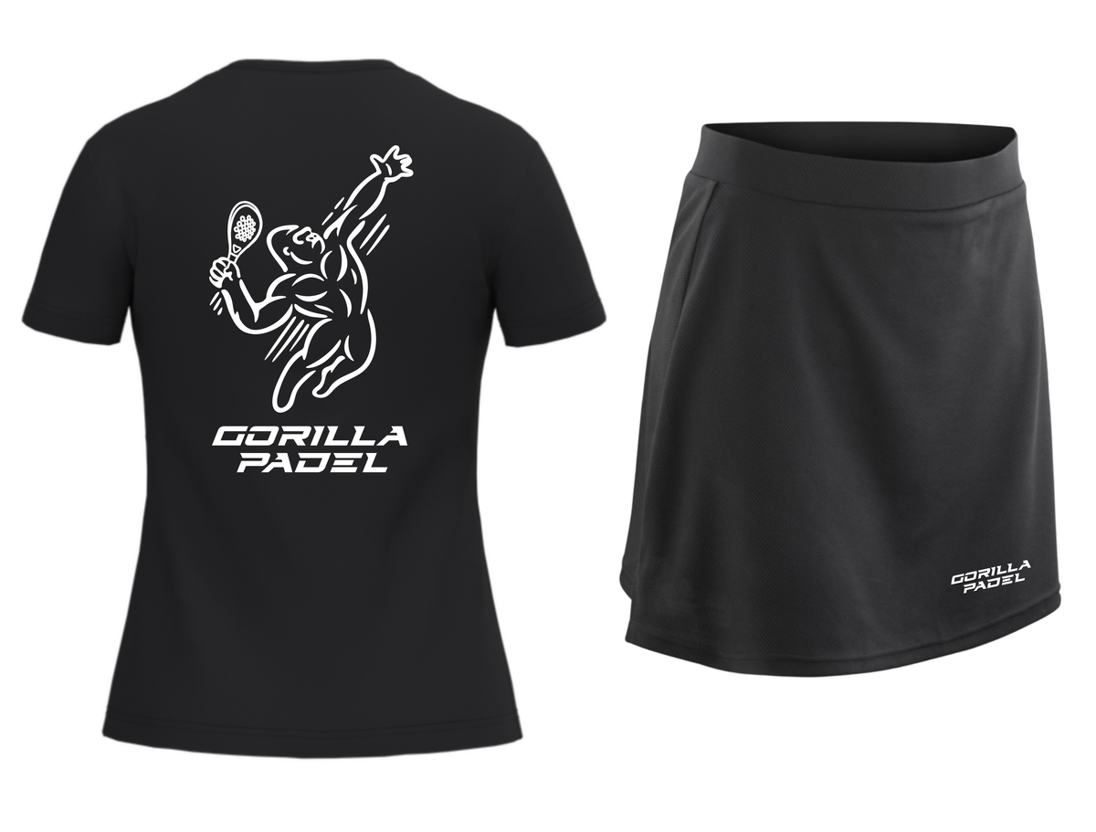 Gorilla Padel Set Dames Zwart Wit