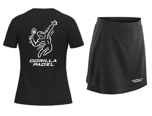 Gorilla Padel Set Dames Zwart Wit