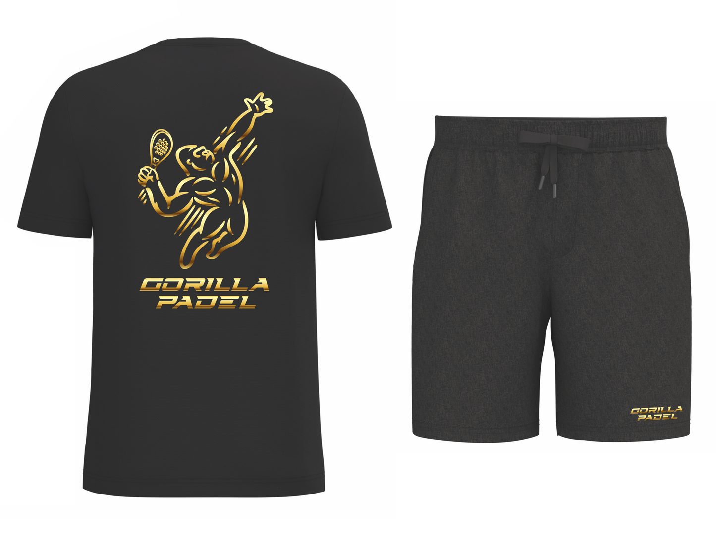 Gorilla Padel Set Zwart Goud