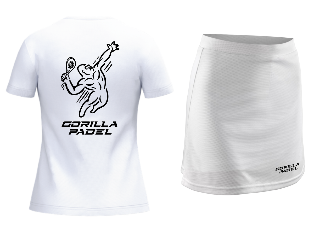 Gorilla Padel Set Dames Wit Zwart